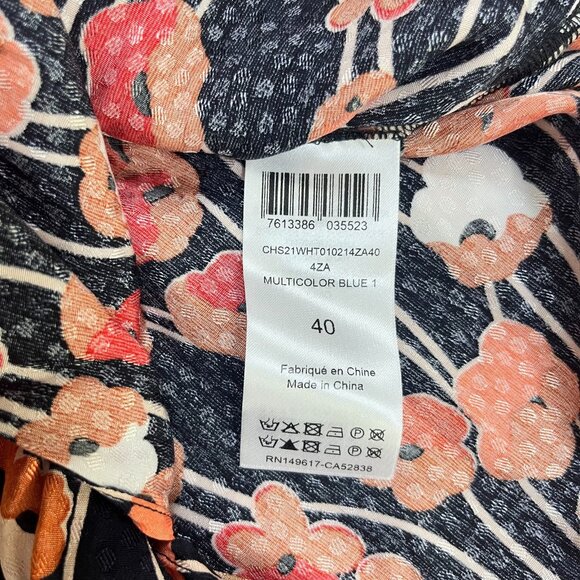 $375 NWOT See By Chloé Floral Top Blouse Shirt Long Sleeve Size 40 Pullover - Picture 9 of 13